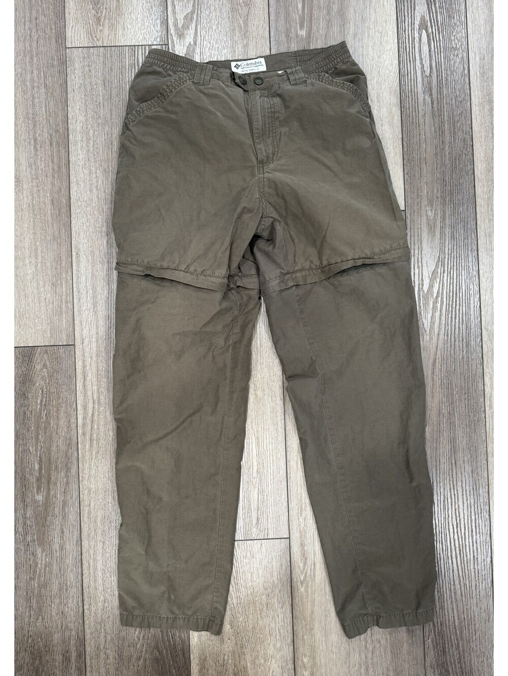 Columbia Pants Women 6 Green Convertible Zip Off Pants/ Shorts